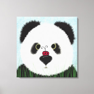 Schattig Panda Beer Canvas Afdruk