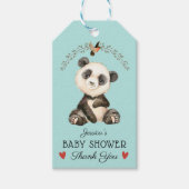 Schattig Panda Beer Dank u voor uw gunst Cadeaulabel (Voorkant)