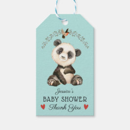 Schattig Panda Beer Dank u voor uw gunst Cadeaulabel