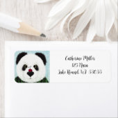 Schattig Panda Beer Etiket (Insitu)