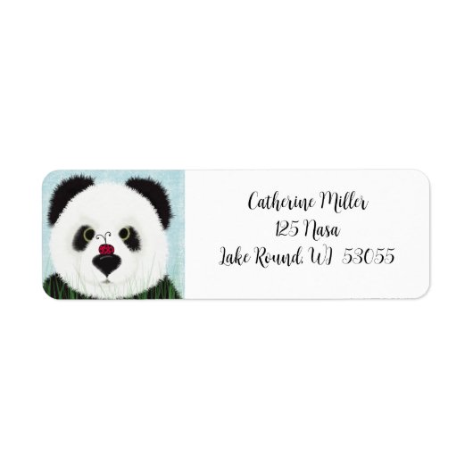 Schattig Panda Beer Etiket (Voorkant)