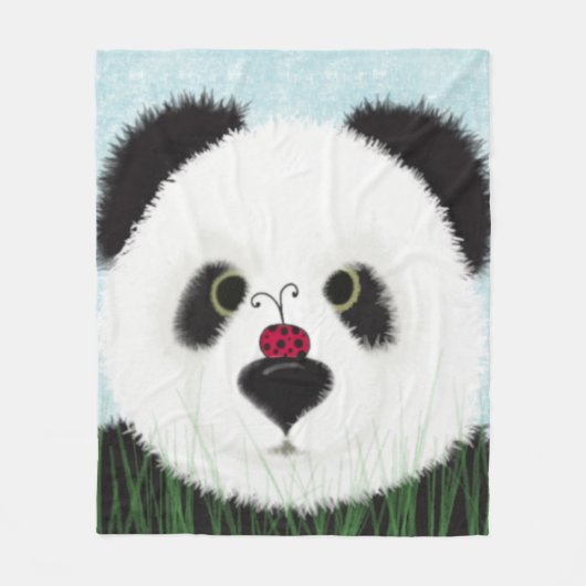 Schattig Panda Beer Fleece Deken (Voorkant)