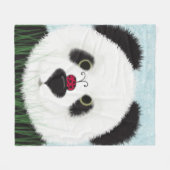 Schattig Panda Beer Fleece Deken (Voorkant (Horizontaal))
