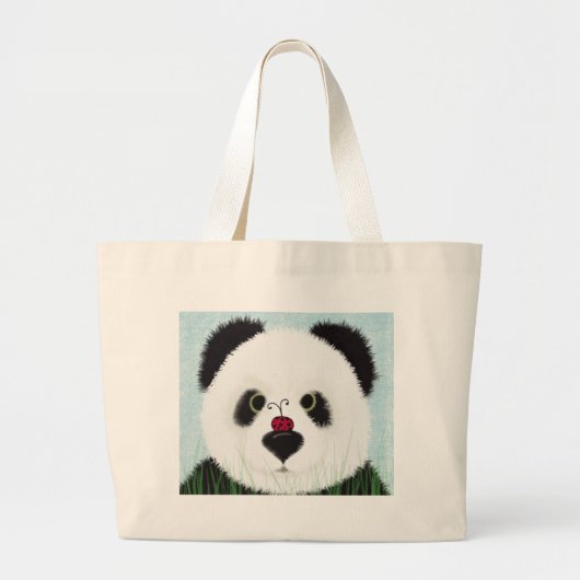 Schattig Panda Beer Grote Tote Bag (Voorkant)
