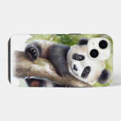 Schattig panda Beer in tree iPhone Hoesje (Achterkant horizontaal)