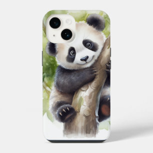 Schattig panda Beer in tree iPhone 14 Hoesje