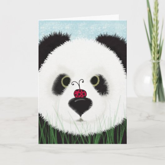 Schattig Panda Beer Kaart (Voorkant)