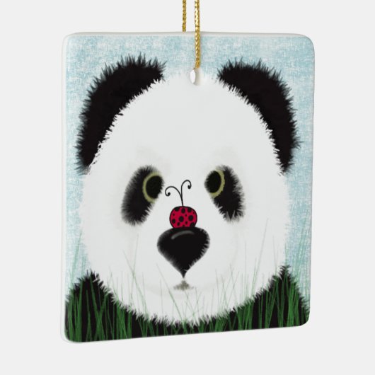 Schattig Panda Beer Keramisch Ornament (Rechts)