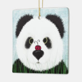 Schattig Panda Beer Keramisch Ornament (Links)