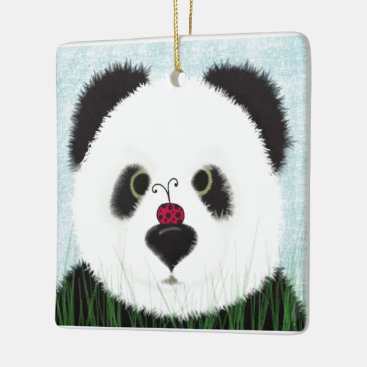 Schattig Panda Beer Keramisch Ornament (Links)