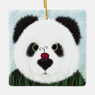 Schattig Panda Beer Keramisch Ornament