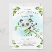 Schattig Panda Beer Neutraal Baby shower Kaart (Voorkant)