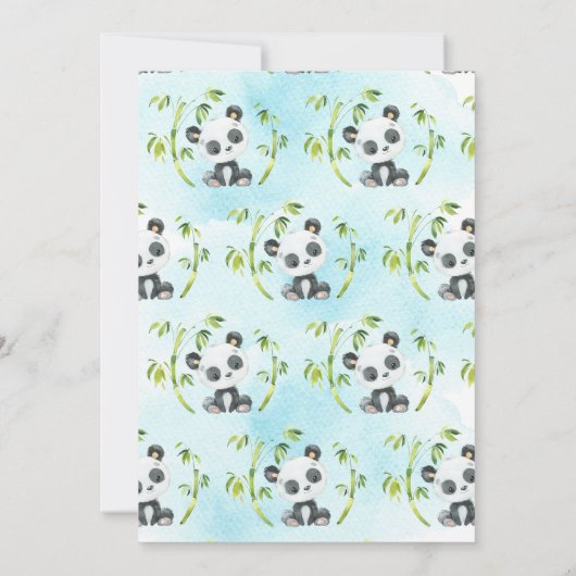 Schattig Panda Beer Neutraal Baby shower Kaart (Achterkant)