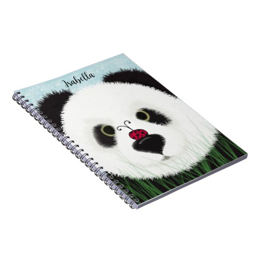 Schattig Panda Beer Notitieboek (Rechterzijde)