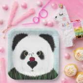 Schattig Panda Beer Papieren Bordje (Feest)