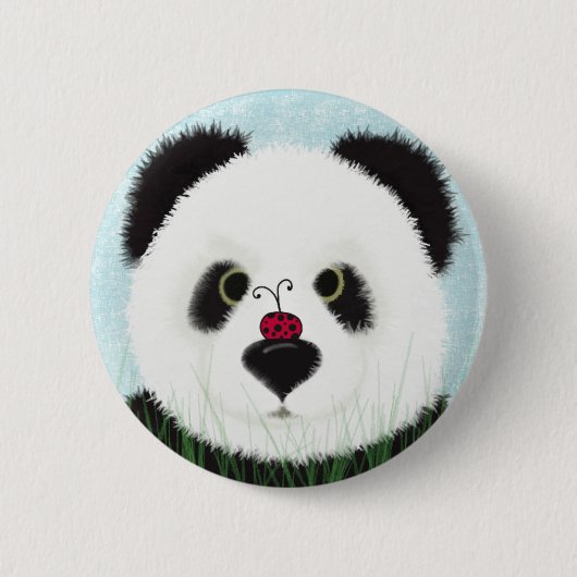 Schattig Panda Beer Ronde Button 5,7 Cm (Voorkant)