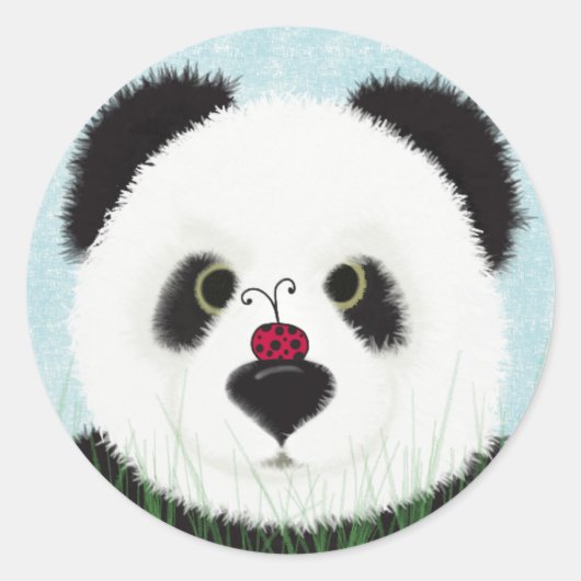 Schattig Panda Beer Ronde Sticker (Voorkant)