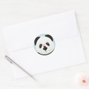 Schattig Panda Beer Ronde Sticker