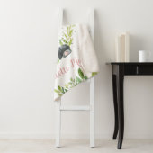 Schattig Panda Beer roze bloemengroen Sherpa Deken (In situ)