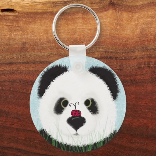 Schattig Panda Beer schilderen Sleutelhanger (Voorkant)
