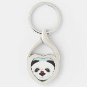 Schattig Panda Beer Sleutelhanger (Voorkant)