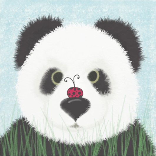 Schattig Panda Beer Sticker (Voorkant)