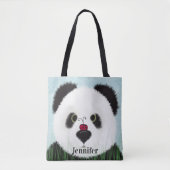 Schattig Panda Beer Tote Bag (Voorkant)