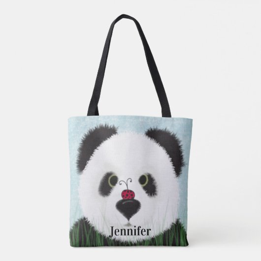 Schattig Panda Beer Tote Bag (Achterkant)