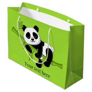 schattig panda-beer voeg tekst toe Groot cadeautje Cadeauzakje