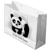 schattig panda-beer voeg tekst toe Groot cadeautje Cadeauzakje (Voorkant Gekanteld)