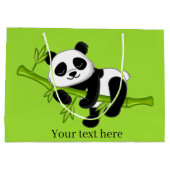 schattig panda-beer voeg tekst toe Groot cadeautje Groot Cadeauzakje (Achterkant)