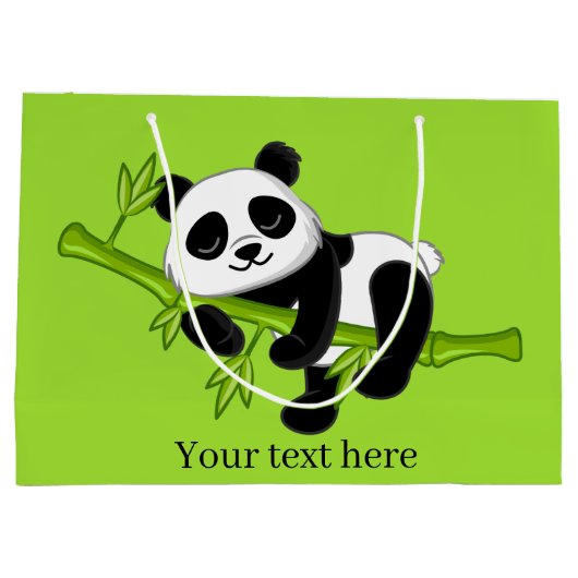 schattig panda-beer voeg tekst toe Groot cadeautje Groot Cadeauzakje (Achterkant)