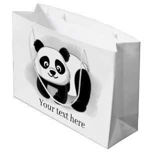 schattig panda-beer voeg tekst toe Groot cadeautje Groot Cadeauzakje
