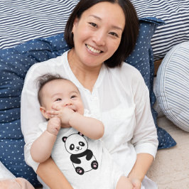 SCHATTIG PANDA BEER (VOOR- EN ACHTERKANT) ROMPER