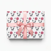 Schattig Panda & Flower Wrapping Paper