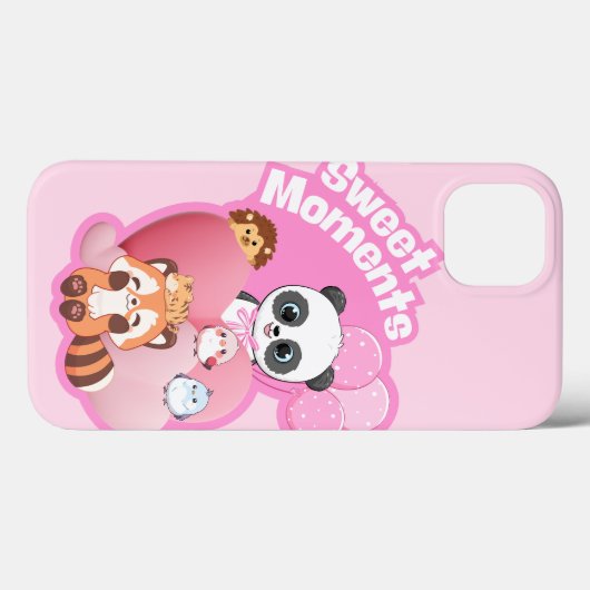 Schattig Panda & Friends Design Case-Mate iPhone Case (Achterkant (horizontaal))