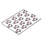 Schattig Panda Hartjes Patroon Notitieboek (Linkerzijde)