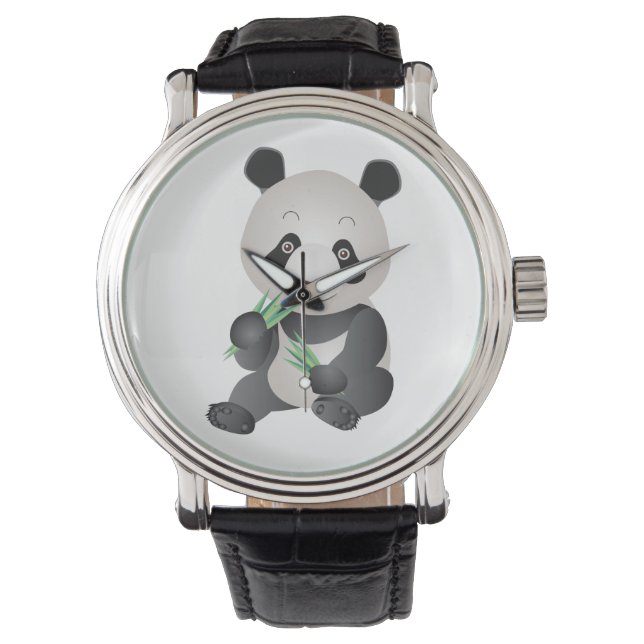 schattig panda horloge (Voorkant)