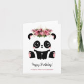 Schattig panda-meisje Gefeliciteerd  Kaart (Voorkant)
