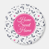 Schattig Panda Pattern Design. Magneet (Voorkant)