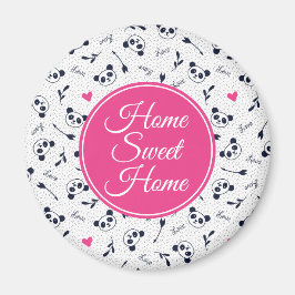 Schattig Panda Pattern Design. Magneet