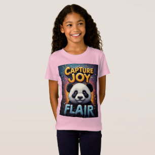 Schattig pandamascotte met kleurrijke viering grap t-shirt