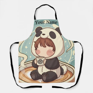 Schattig pandathema keuken schort voor koks