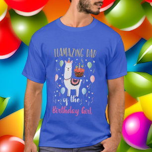schattig pap Birthday llama meisje woord kunst T-S T-shirt