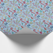 Schattig papier voor het ompakken van alfabet (Hoek)