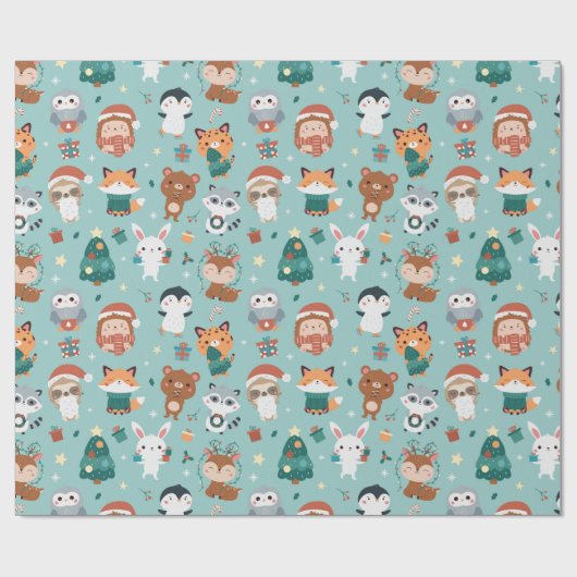 Schattig papier voor het ompakken van dieren (Vlak)