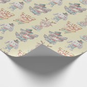 Schattig papier voor het ompakken van dieren (Hoek)