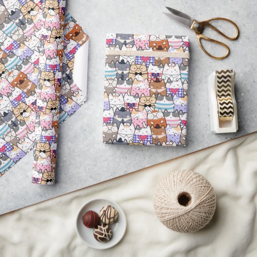 Schattig papier voor het verpakken van doedels met (Crafts)