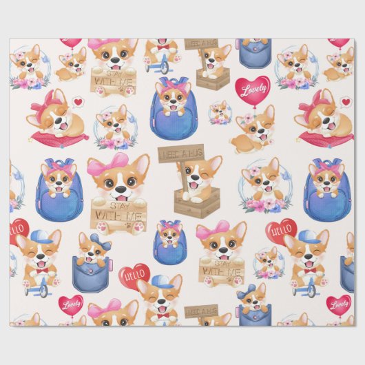 schattig papperig cadeaupapier (Vlak)