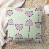 Schattig paraplupatroon Paarse en groene Kinderen Kussen (Deken)